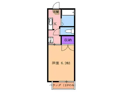 ビューティーナンバーワンA(1K/1階)の間取り写真