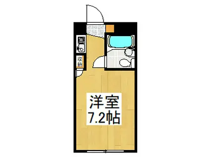 ヘリオス87田無(ワンルーム/1階)の間取り写真