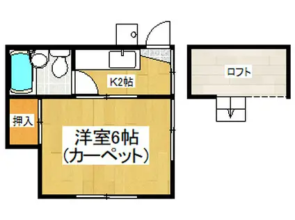 山﨑コーポ(1K/1階)の間取り写真