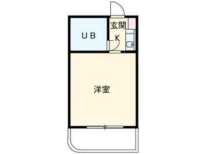 プレスイン日比野(ワンルーム/4階)の間取り写真