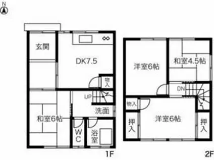 Ｍハウス(4DK)の間取り写真