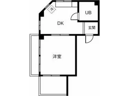 シャトルFOR.YOU1(1DK/3階)の間取り写真