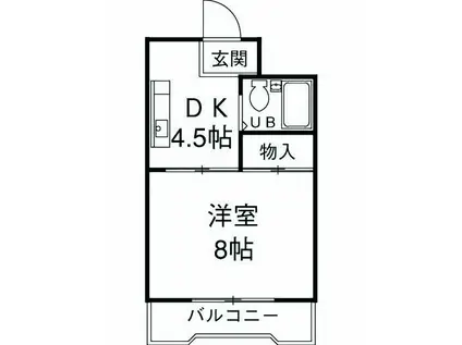 CLASSICⅡ(1DK/1階)の間取り写真