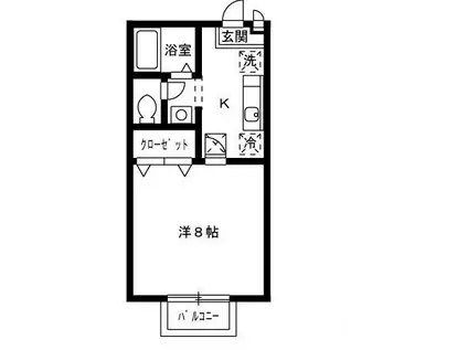 エトワール新瑞(1K/1階)の間取り写真