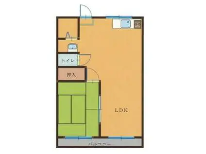 コーポのりまつ(1LDK/3階)の間取り写真