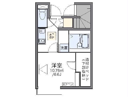 レオネクストホープ ガーデン(1K/1階)の間取り写真