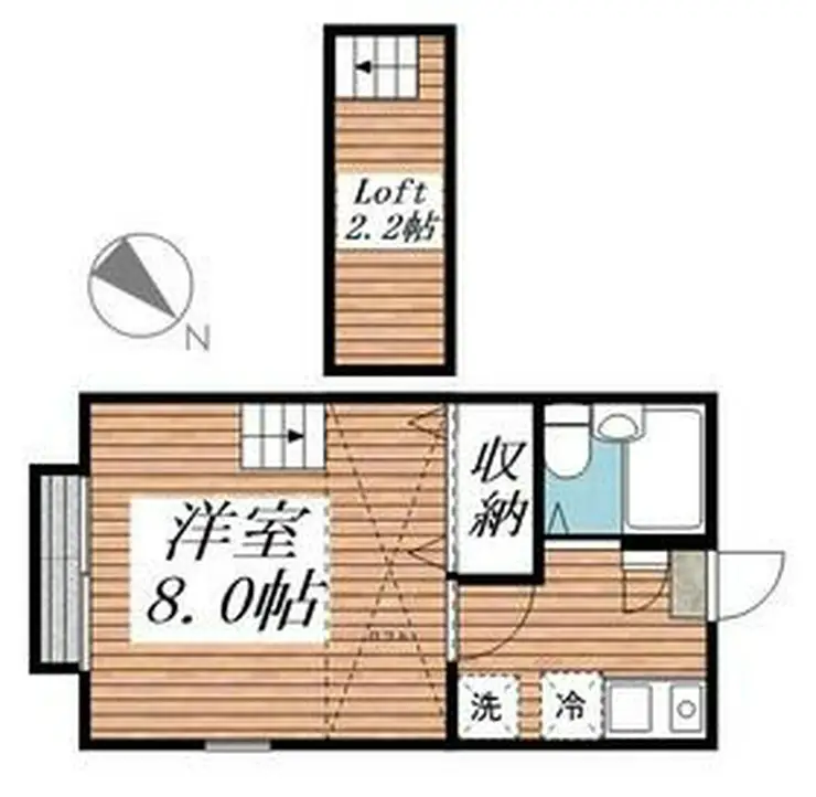 千原ツインB棟 1階階 間取り