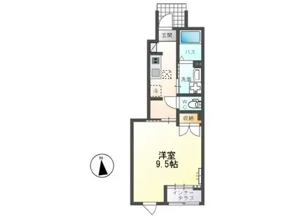 大塚町アパートA棟(1K/1階)の間取り写真