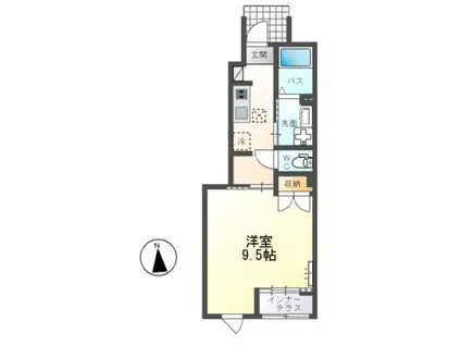 大塚町アパートA棟(1K/1階)の間取り写真