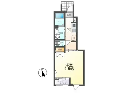 大塚町アパートA棟(1K/1階)の間取り写真