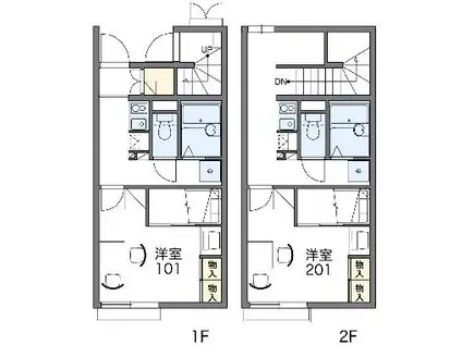レオパレスリヴェールⅡ(1K/2階)の間取り写真