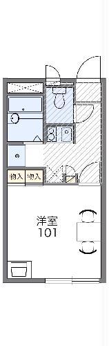 レオパレスリトルハウス(1K/3階)の間取り写真