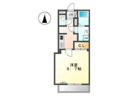 アメニティプレイス(1K/1階)の間取り写真