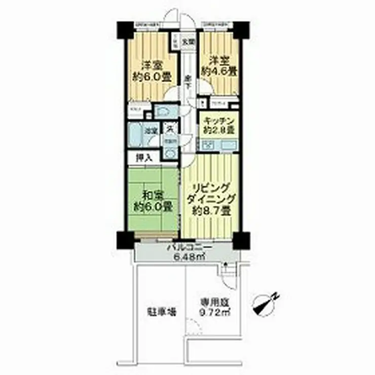 ライオンズヒルズ松戸 1階階 間取り