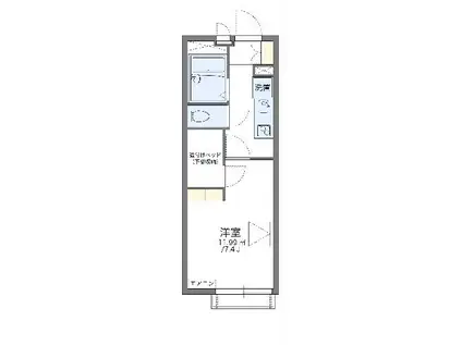 レオパレス新白岡(1K/1階)の間取り写真