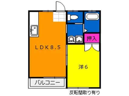 MP-Ⅴ番館(1LDK/2階)の間取り写真