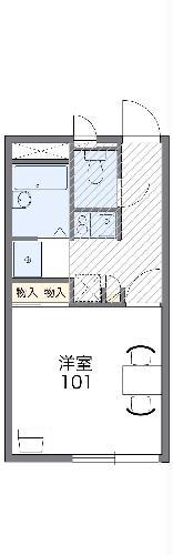 レオパレスカトレア(1K/1階)の間取り写真