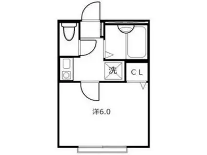 第5アベニュー(1K/1階)の間取り写真