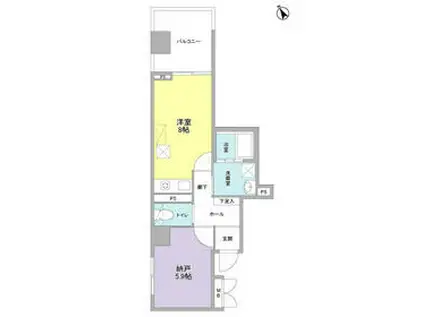 フェイム両替町(1SK/4階)の間取り写真