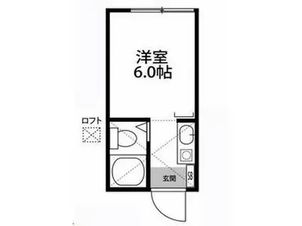 GARDEN HILL 国分寺(ワンルーム/1階)の間取り写真