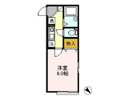 アビテ NS-5(1K/2階)の間取り写真