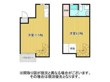 Iコート(1LDK/1階)の間取り写真