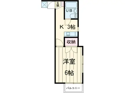 メゾネット松原(1K/2階)の間取り写真