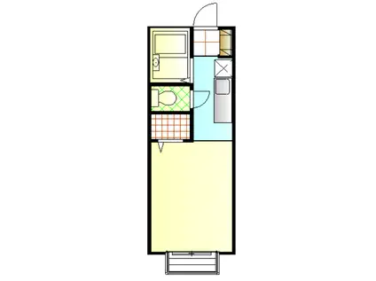 FOUNTAIN HILL(ワンルーム/2階)の間取り写真
