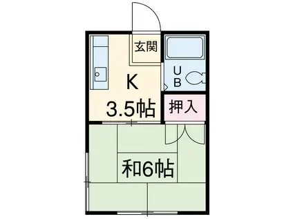 コーポパシーナ(1K/2階)の間取り写真