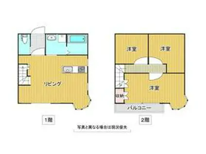 グランドール南原(3LDK/1階)の間取り写真