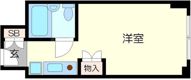 ノイメゾン堀江(ワンルーム/4階)の間取り写真