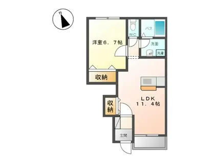 マリアージュⅢ(1LDK/1階)の間取り写真