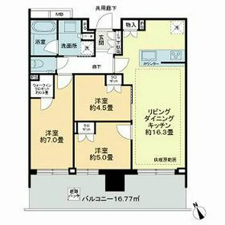 リビオタワー羽沢横浜国大 23階階 間取り