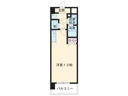 CORONET INAEI(ワンルーム/1階)の間取り写真