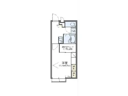 レオパレスパゴダ(1K/2階)の間取り写真