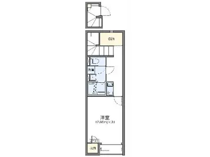 レオネクスト新宮(1K/2階)の間取り写真