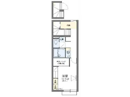 レオパレス鳳(1K/2階)の間取り写真