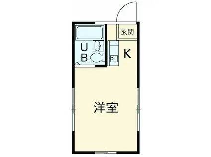 浜町第二ハウス(ワンルーム/1階)の間取り写真