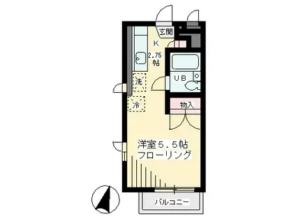 メゾンヴェール(1K/1階)の間取り写真