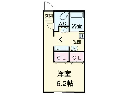 ZESTY松陰神社(ワンルーム/3階)の間取り写真