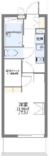レオパレスプレミール中浦和Ⅰ(1K/3階)の間取り写真
