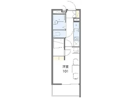 レオパレスコンフォート上社(1K/3階)の間取り写真