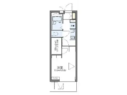 レオパレスひまわり(1K/2階)の間取り写真