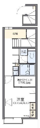 レオパレスキャトル セゾン(1K/2階)の間取り写真