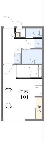 レオパレスグリーンサイド(1K/2階)の間取り写真