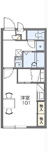レオパレスブリエ(1K/1階)の間取り写真