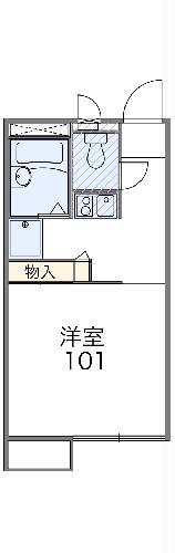 レオパレス宮前(1K/1階)の間取り写真