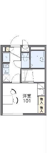 レオパレスシャルマンⅡ(1K/1階)の間取り写真