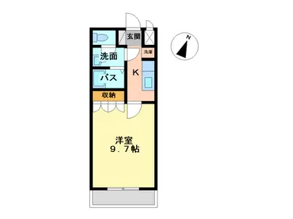 ピュアハート(1K/2階)の間取り写真
