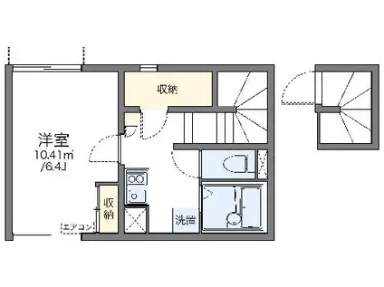 レオネクストチェリーブロッサム(1K/2階)の間取り写真
